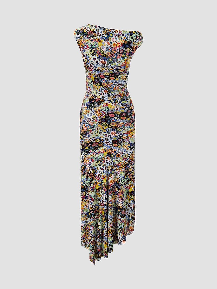 Women's Amaris Asymmetric Maxi Dress - Millefiori Mosaic - Size Large