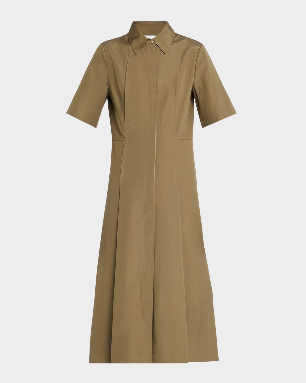 Canvas Tape Short-Sleeve Shirtdress