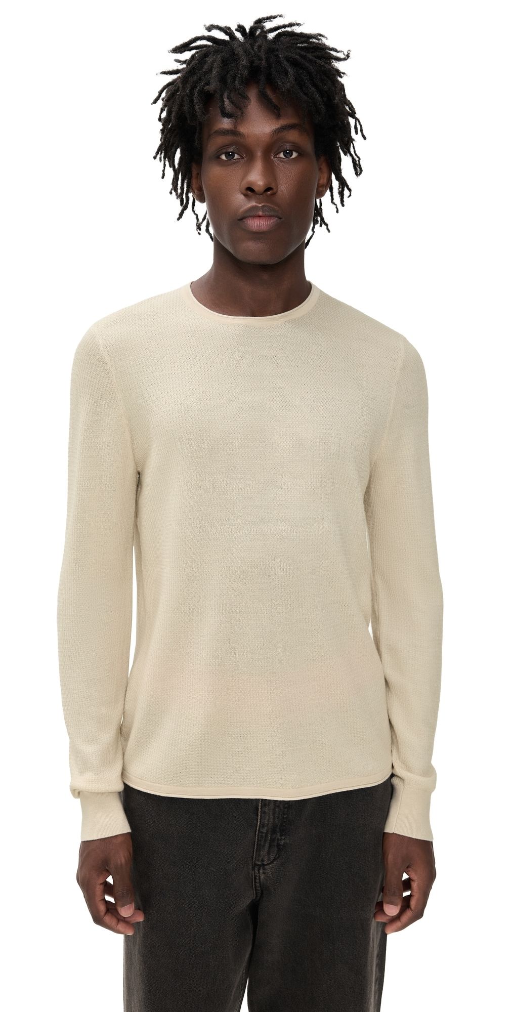 rag & bone Gregory Merino Long Sleeve Crew Dsrts M