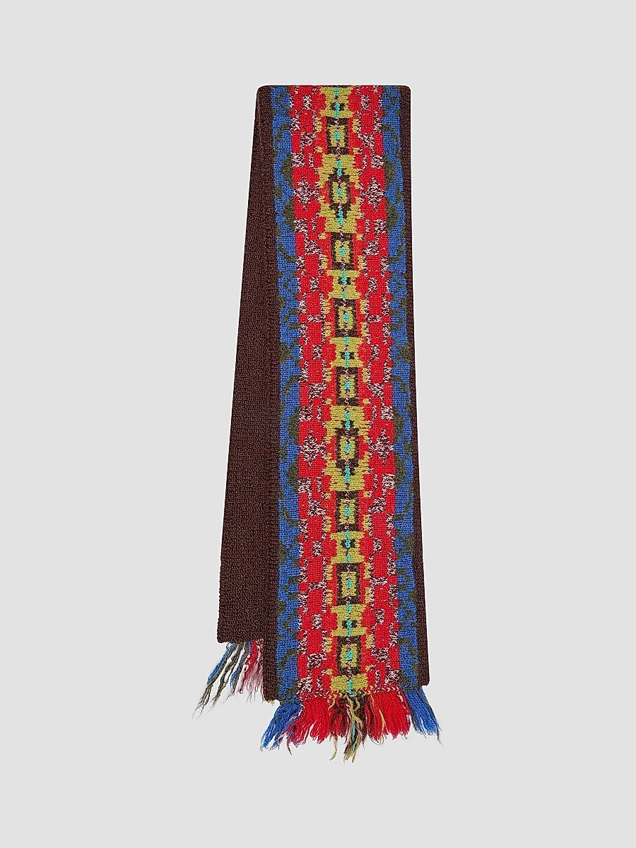 Dries Van Noten Men's Marka Wool-Blend Scarf - Red