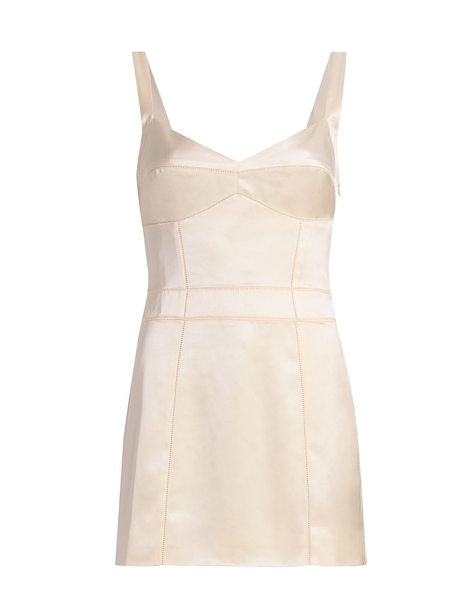 Women's Linda Satin Dress - Fior Di Latte - Size 12