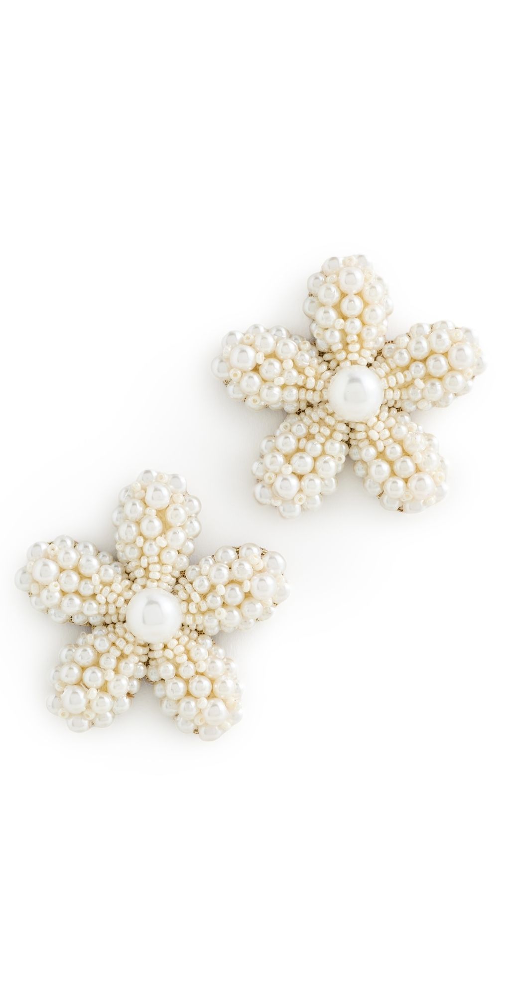 Deepa Gurnani Venetia Earrings Ivory One Size