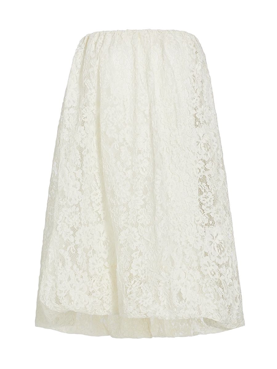 Women's Floral Lace Bubble Minidress - Ecru - Size 4