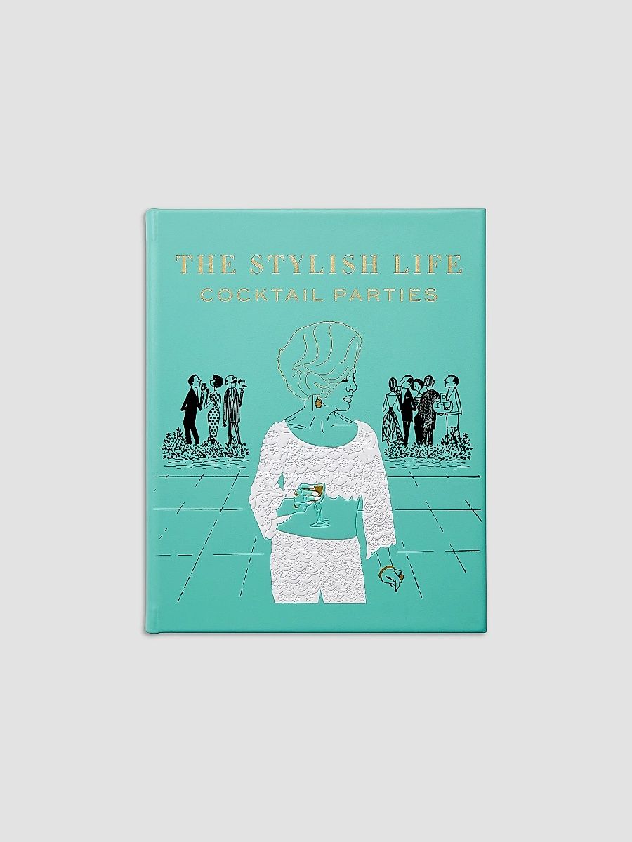Graphic Image ''The Stylish Life: Cocktail Parties'' Leather Bound Hardcover Book
