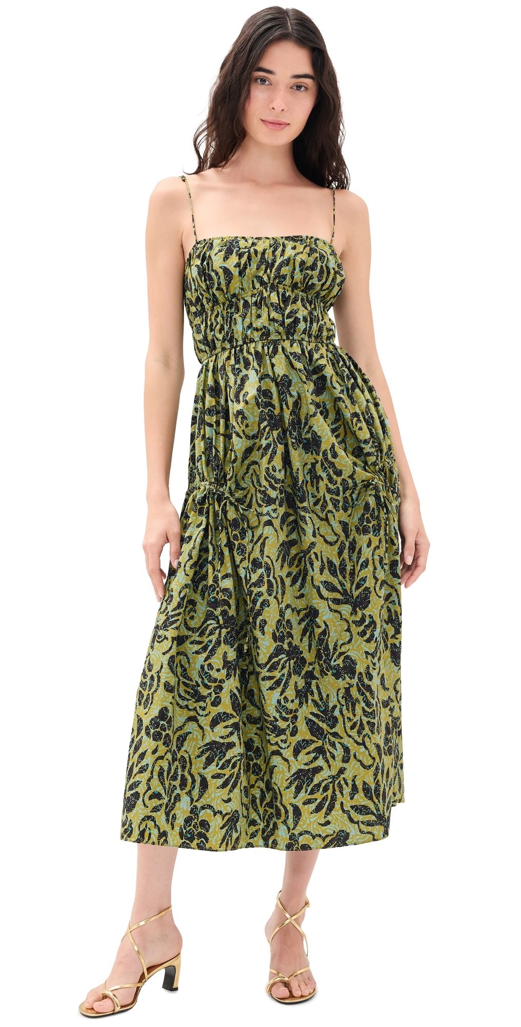 Ulla Johnson Vidri Cami Cotton Dress Chartreuse 6
