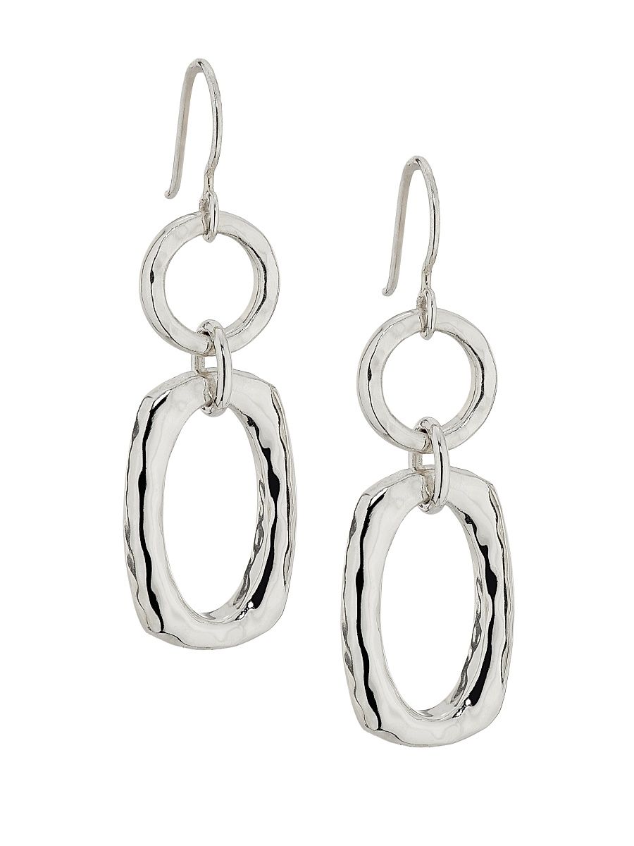 Women's Classico Small Doorknocker Sterling Silver Drop Earrings - Silver