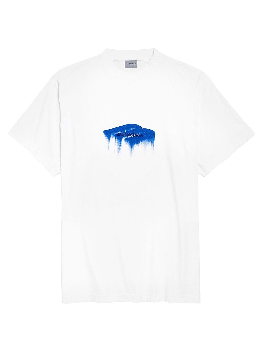 Men's Wet Brush Oversized T-Shirt - White - Size XL