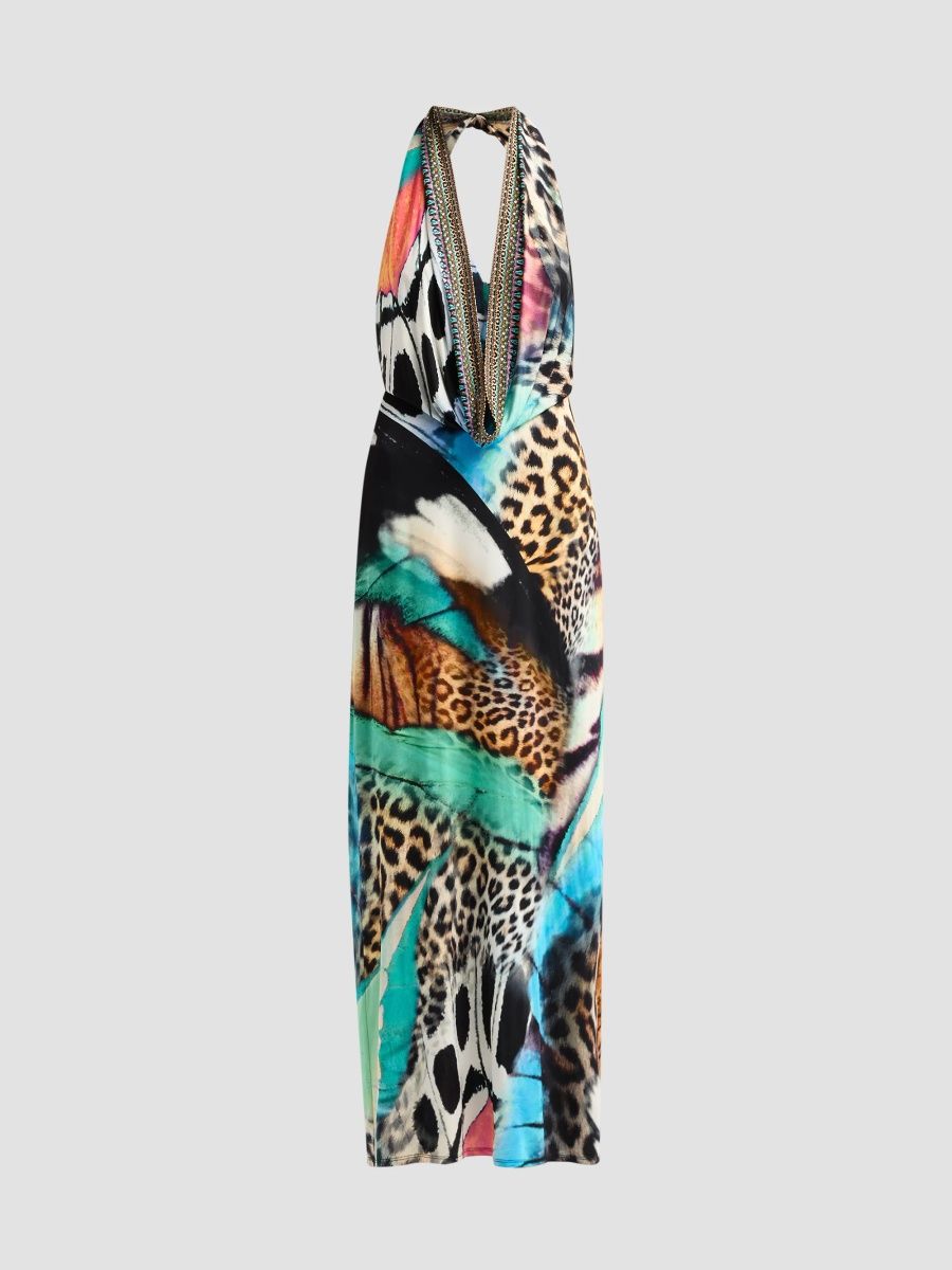Camilla Women's Butterfly Bohemia Deep Cowl Plunge Dress - Butterfly Bohemia - Size XS