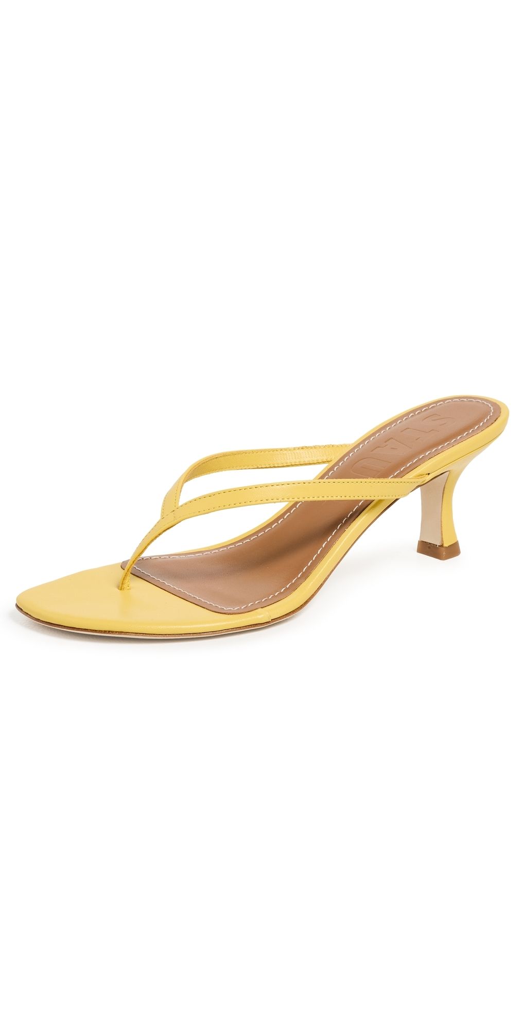 STAUD Freja Thong Kitten Heel Sandals Sunshine 39