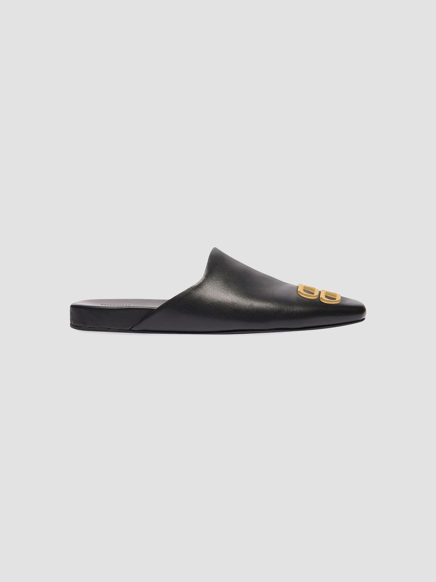 Balenciaga Women's Cosy BB Slides - Black - Size 8