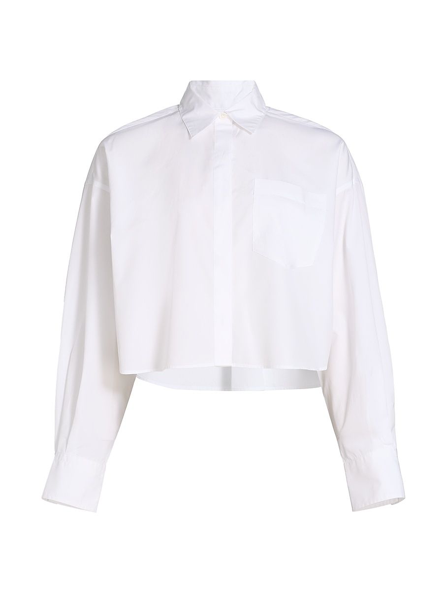 Women's Marin Cropped Shirt - White - Size XL