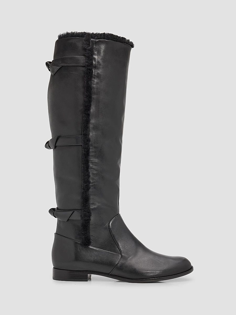 Alexandre Birman Women's Lolita Tall Leather Boots - Black - Size 12