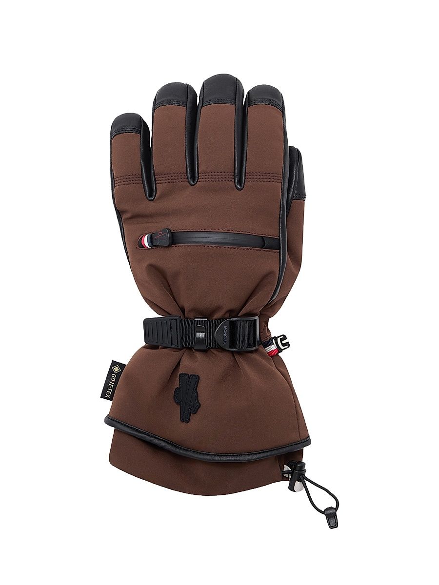 Men's Down-Filled Gloves - Brown - Size Medium