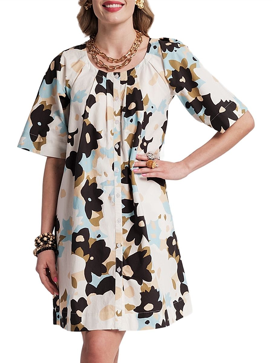 Women's Virginia Printed Minidress - Blue Multi - Size Medium