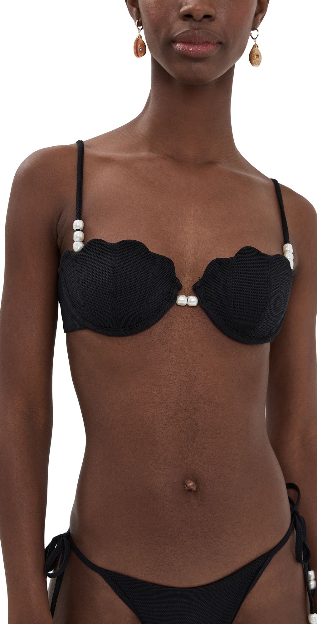 LSPACE Sunrise Shell Bikini Top Black XL