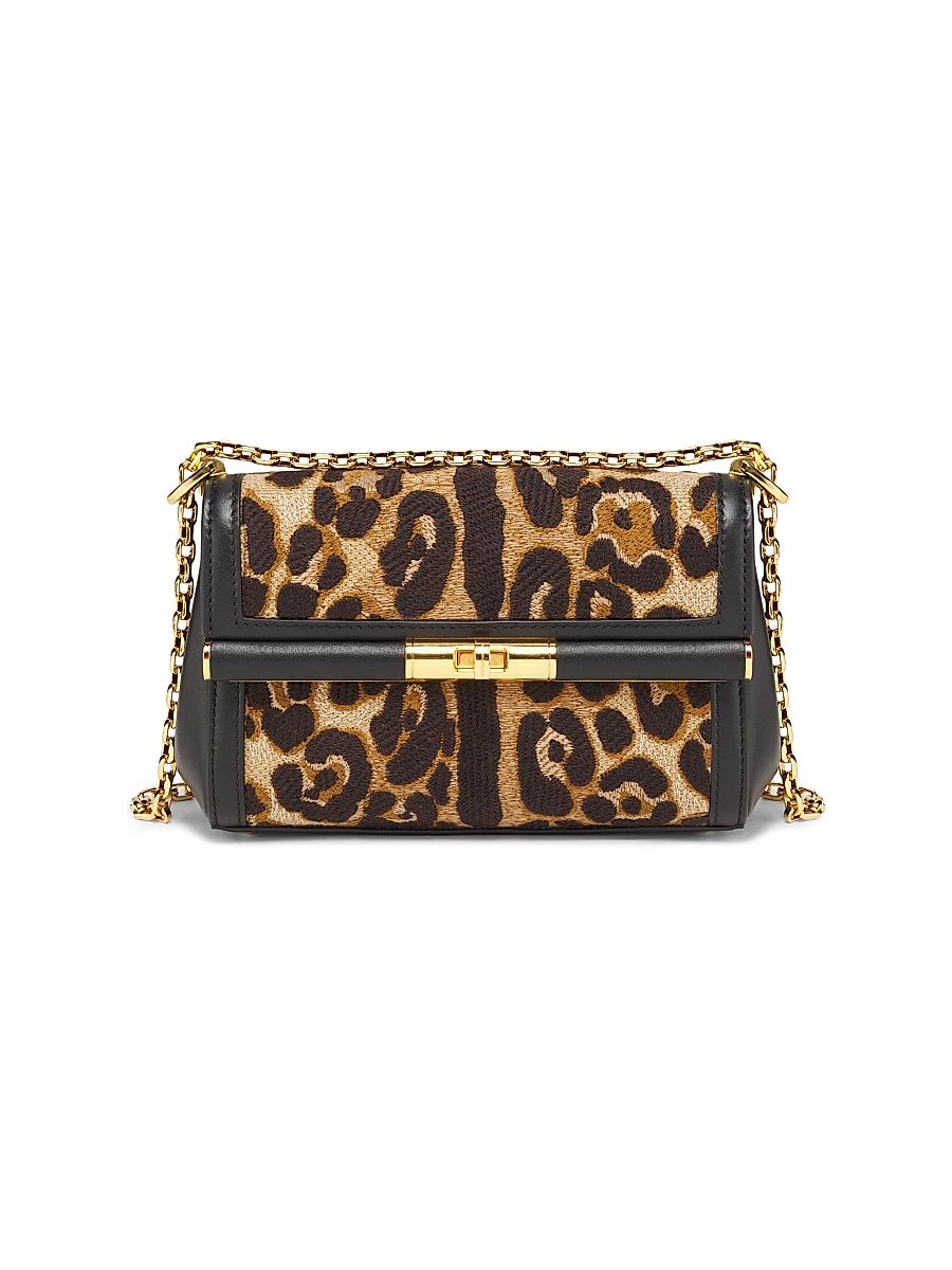 Women's Marlene Leopard Cotton Shoulder Bag - Leo Nero