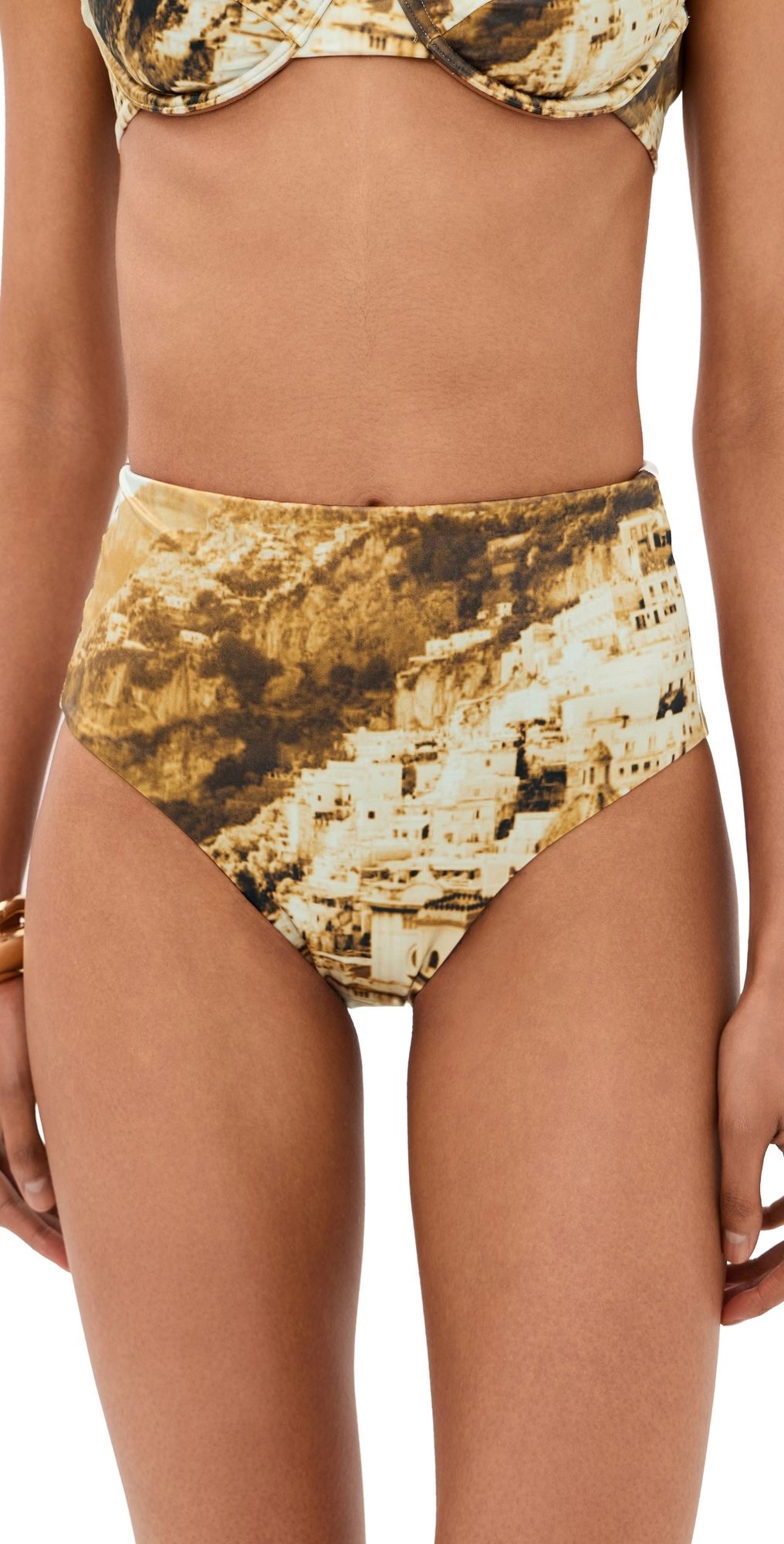 STAUD Jonnie High Rise Bikini Bottom Cliffside S