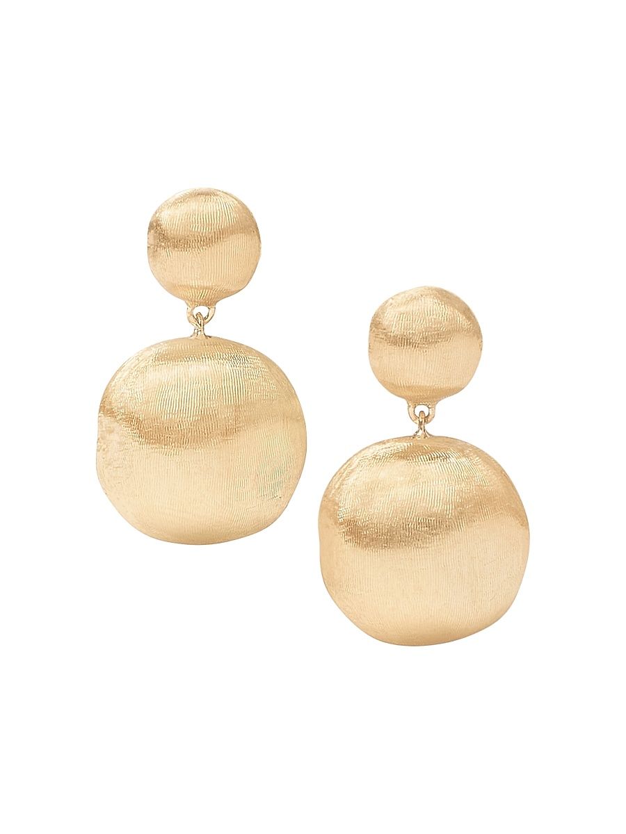 Women's Africa 18K Yellow Gold Small Ball Drop Earrings - Yellow Gold