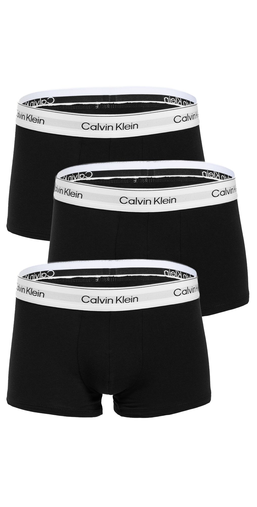 Calvin Klein Underwear Icon Cotton Stretch Low Rise Trunks 3 Pack Black XL