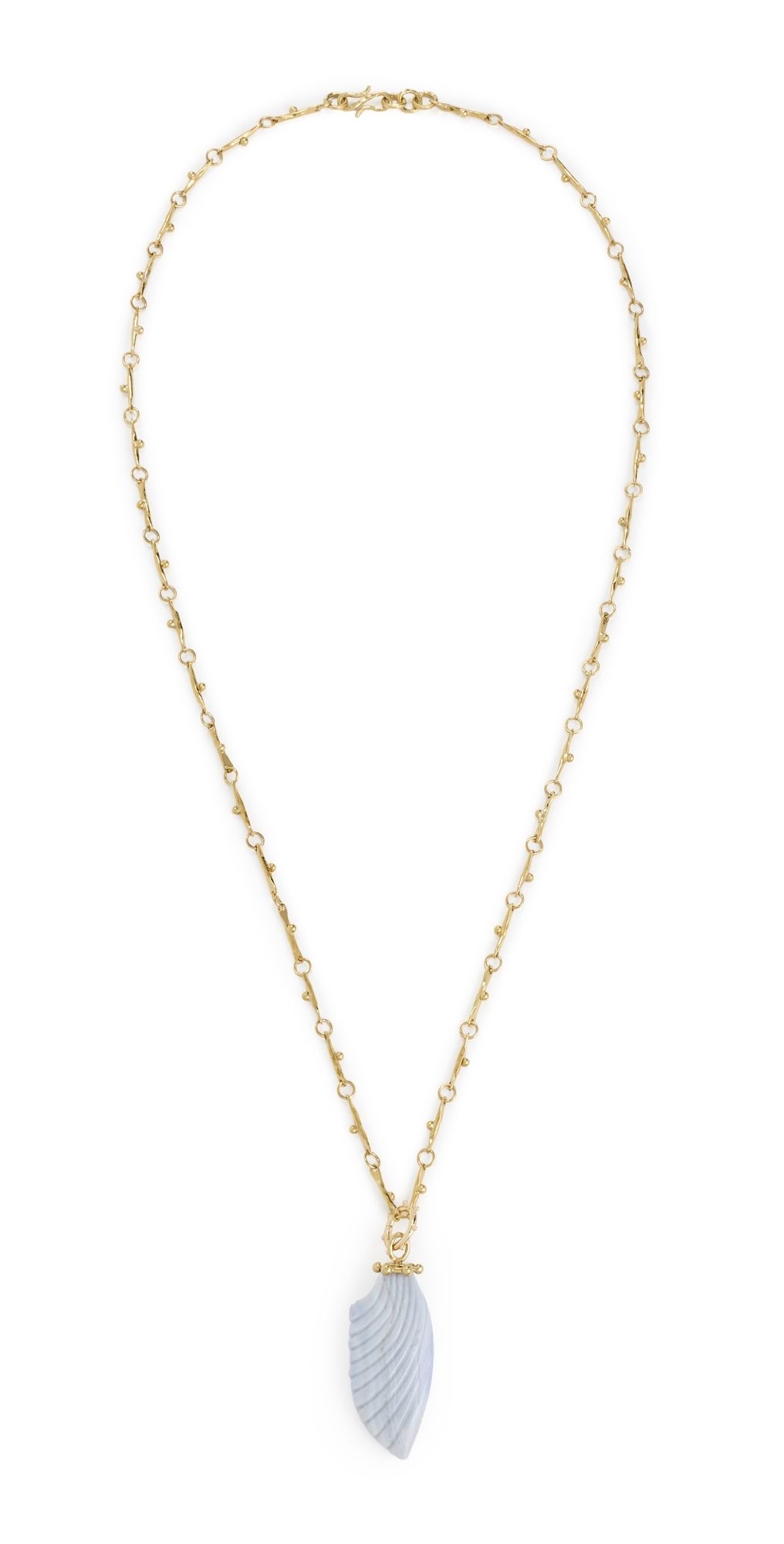 Ulla Johnson Large Wing Charm Necklace Blue Agate One Size