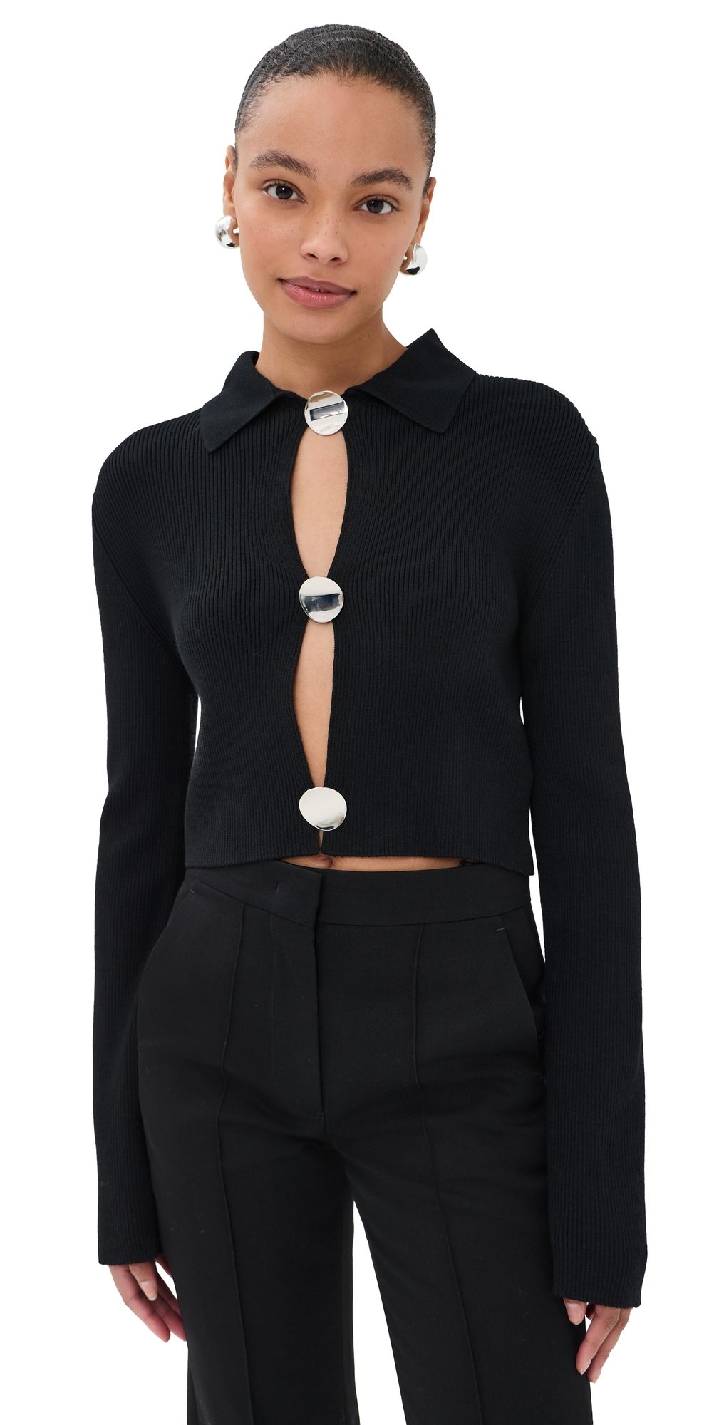 Jil Sander Polo Cardigan Black 38