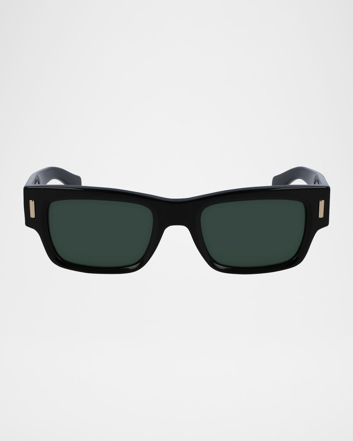 Men & apos;s Rivets Acetate Rectangle Sunglasses, 53mm