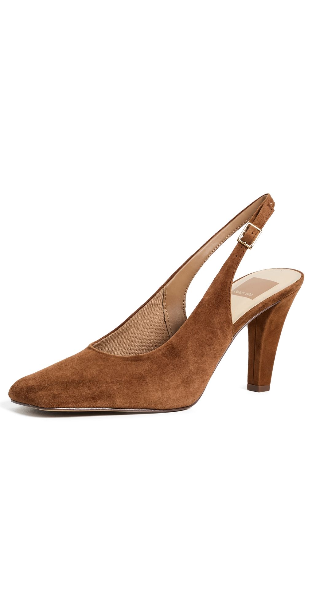 Dolce Vita Gessia Slingback Suede Heels Rust Suede 8