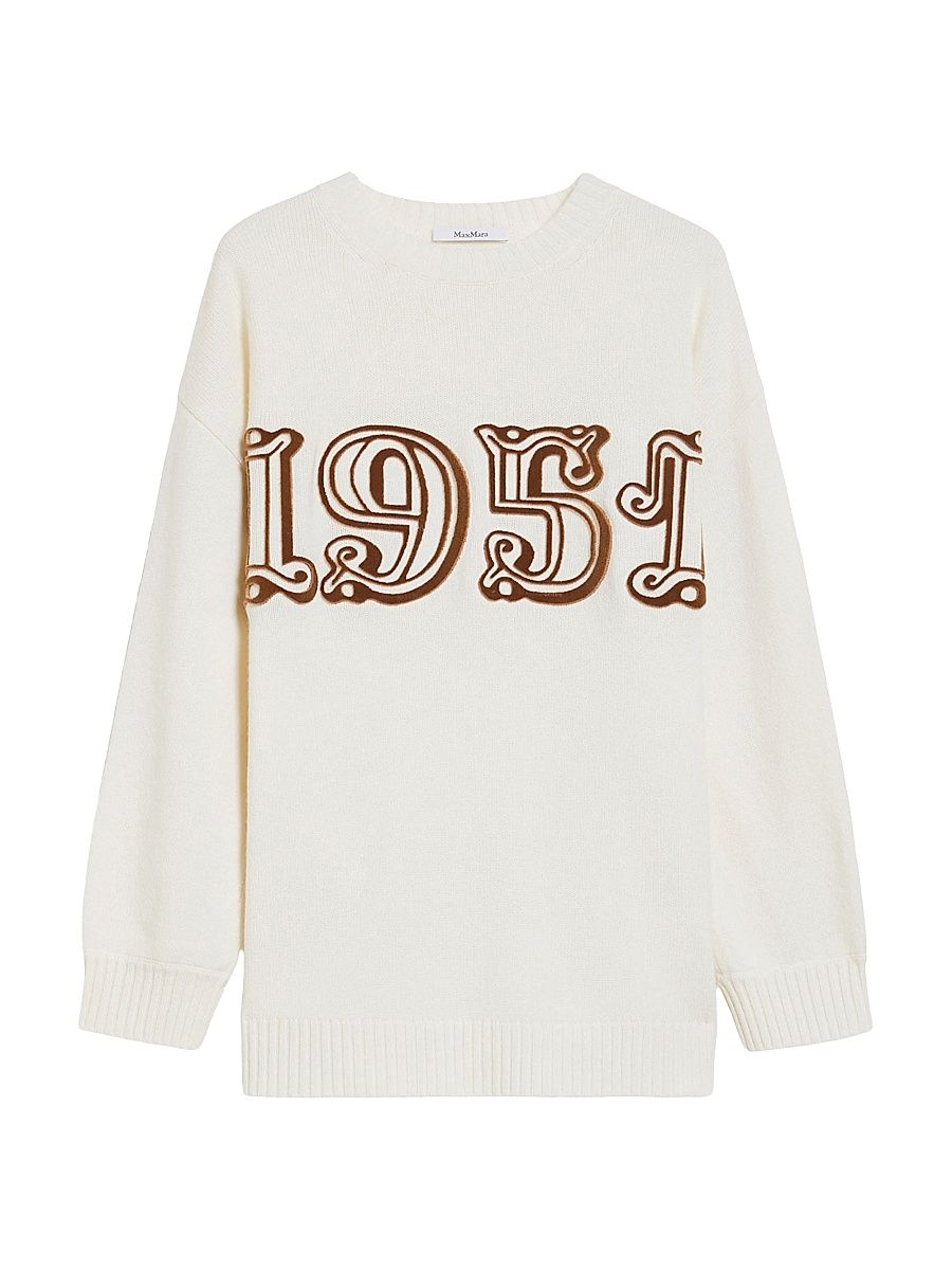 Women's Wool and Cashmere Jumper - White - Size XL