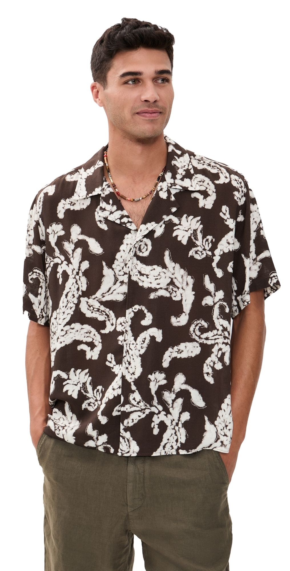 Stockholm Surfboard Club Hell Shirt Brown Paisley L