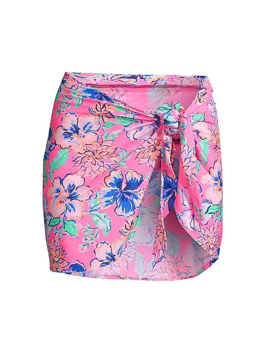 Women's Paxton Floral-Print Sarong - Pink Isle - Size XS