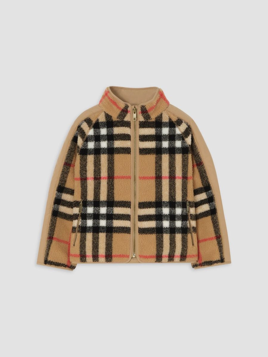 Burberry Boy's Little Boy's & Boy's Check Fleece Jacket - Archive Beige - Size 8