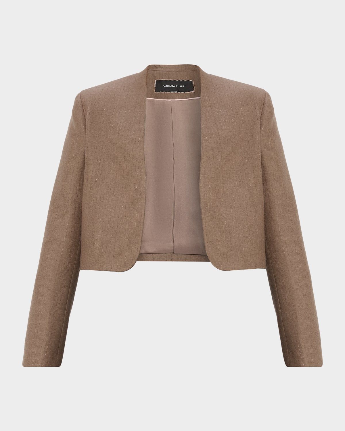 Cropped Pinstripe Jacket