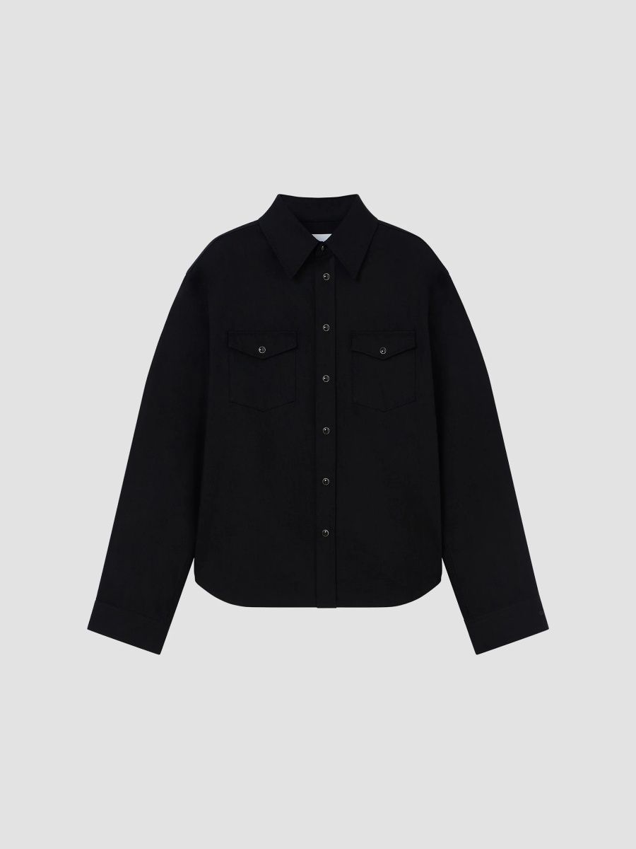 Givenchy Men's Western Shirt in Denim - Black - Size XXL