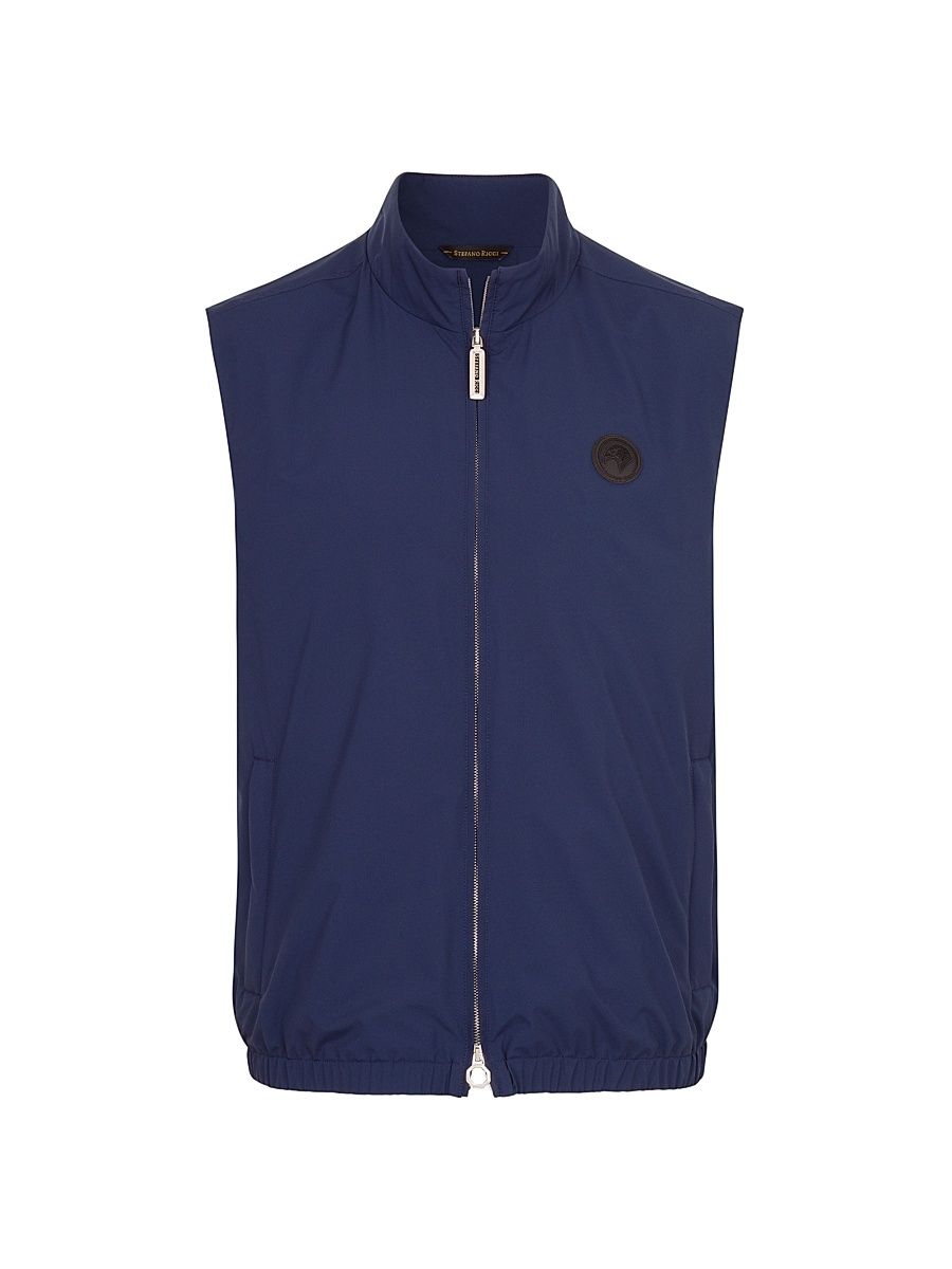 Men's Italian Refined Luxurious Sport Vest - Dark Blue - Size 48