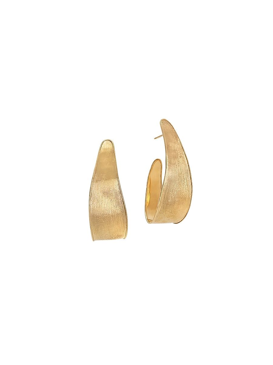 Women's Lunaria 18K Yellow Gold Small Hoop Earrings - Gold