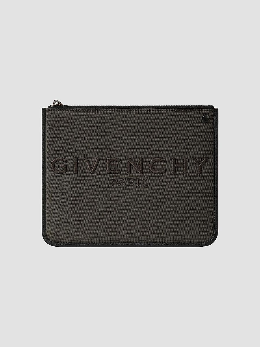 Givenchy Men's Cargo Pouch in Canvas - Taupe
