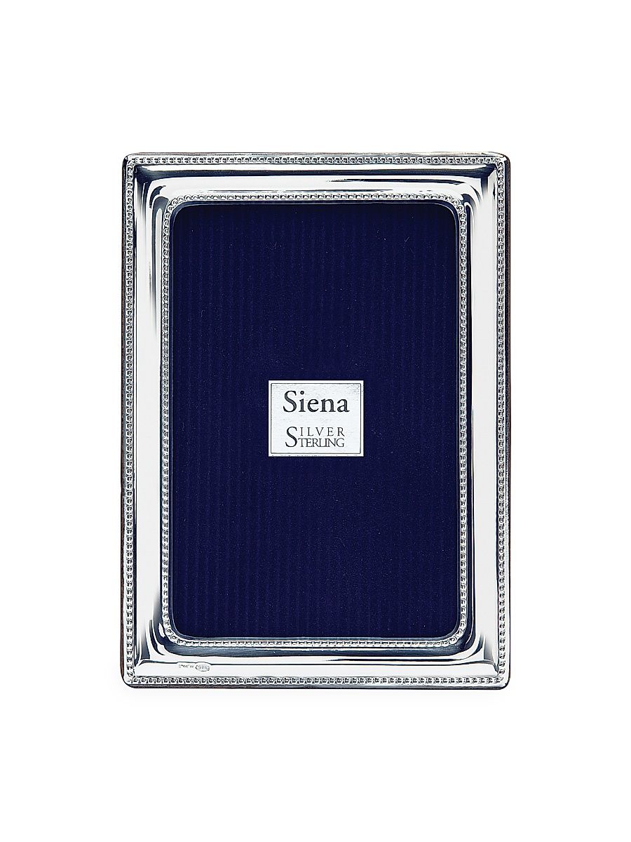 Siena Sterling Silver Classic Double Beaded Frame - Silver - Size 8 x 10