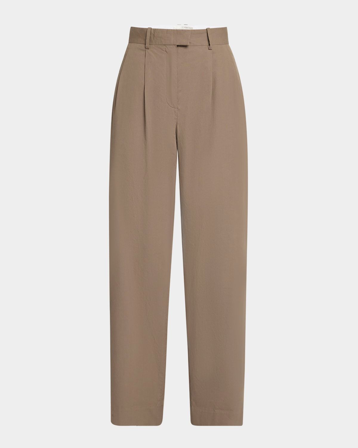 Alfidis Double Pleated Straight-Leg Cotton Pants