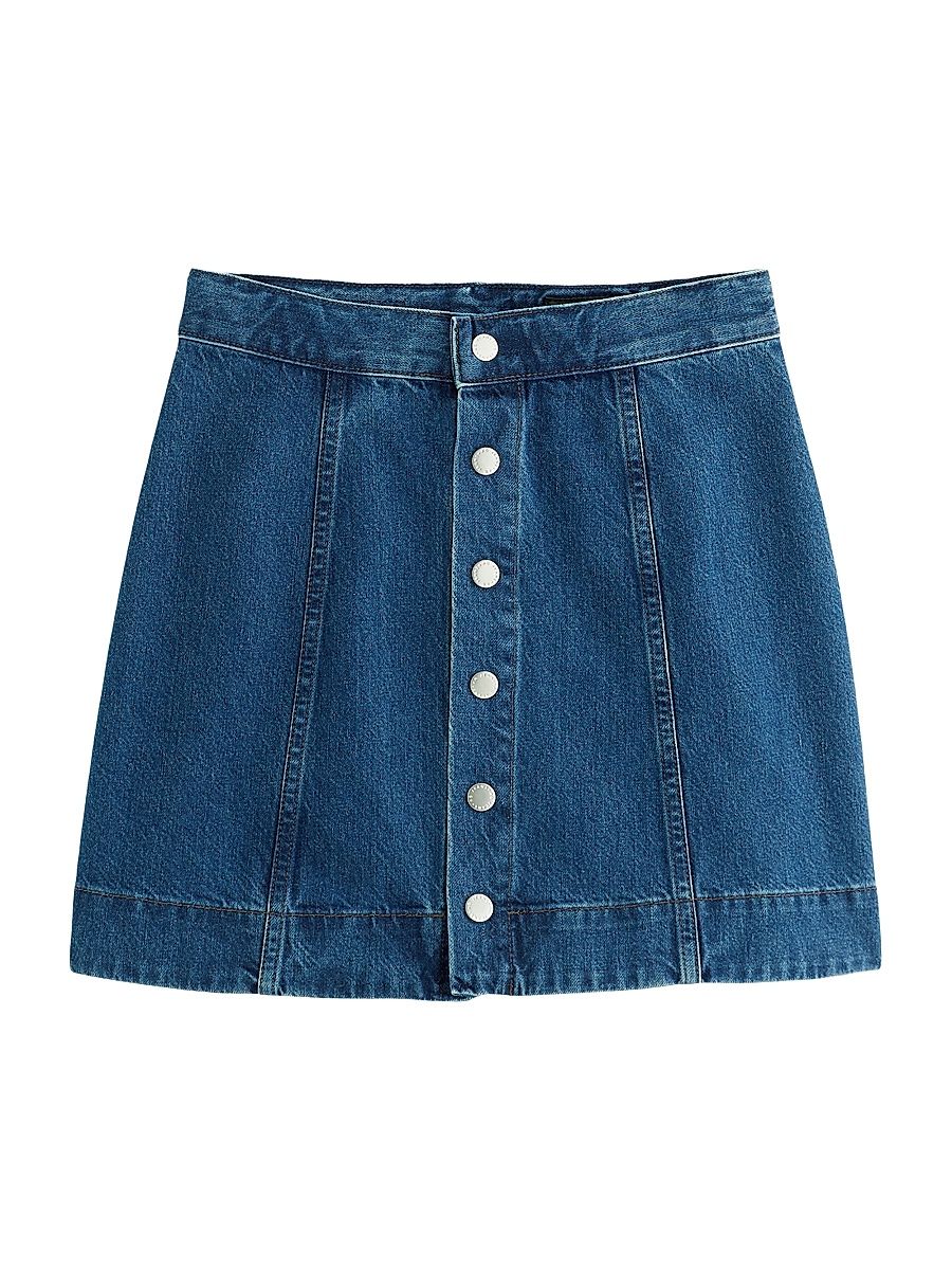 Women's Evie Denim A-Line Miniskirt - Denali - Size 30