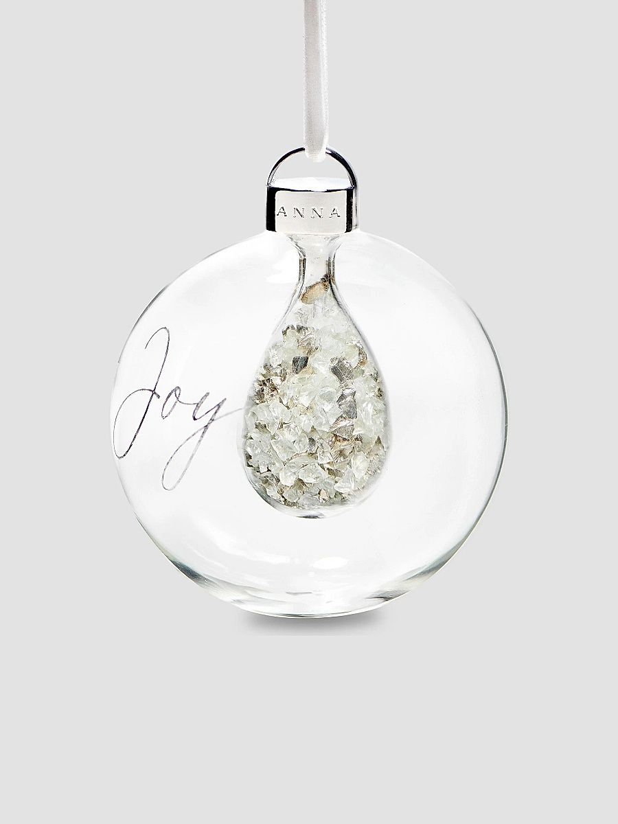 Holiday Joy Ornament - Silver