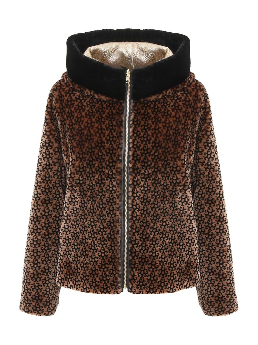 Women's Reversible Merino Shearling Lamb Jacket - Brown - Size Medium