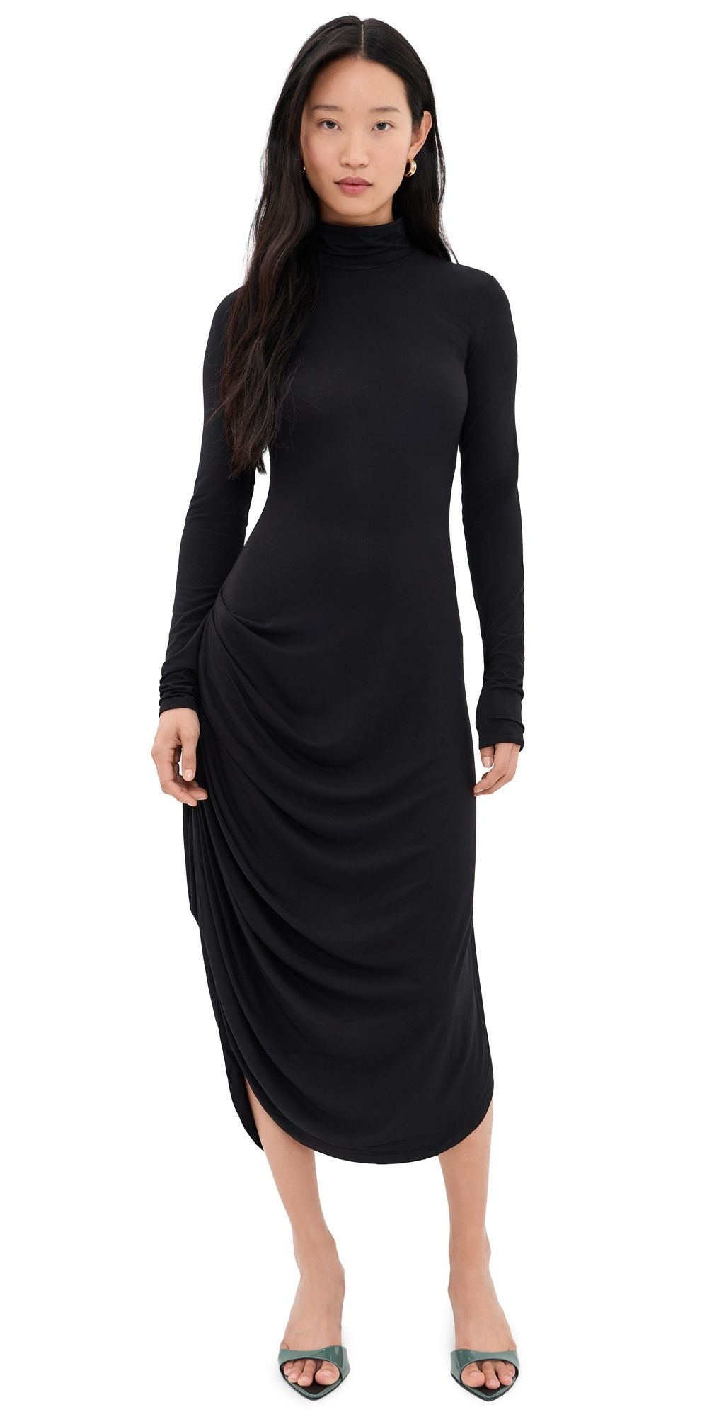 Proenza Schouler White Label Imogen Dress In Soft Jersey Black XL
