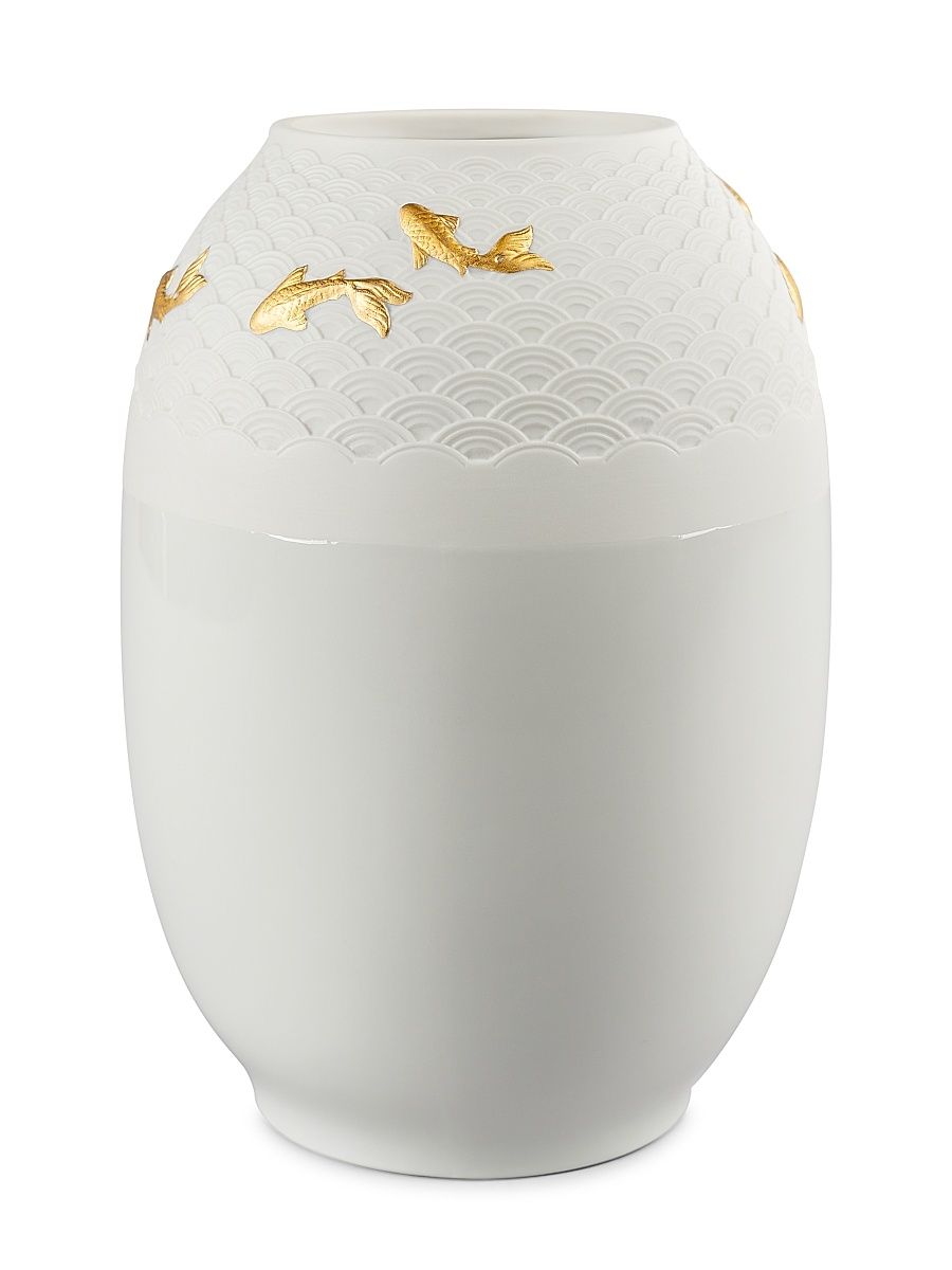 Porcelain Koi Vase