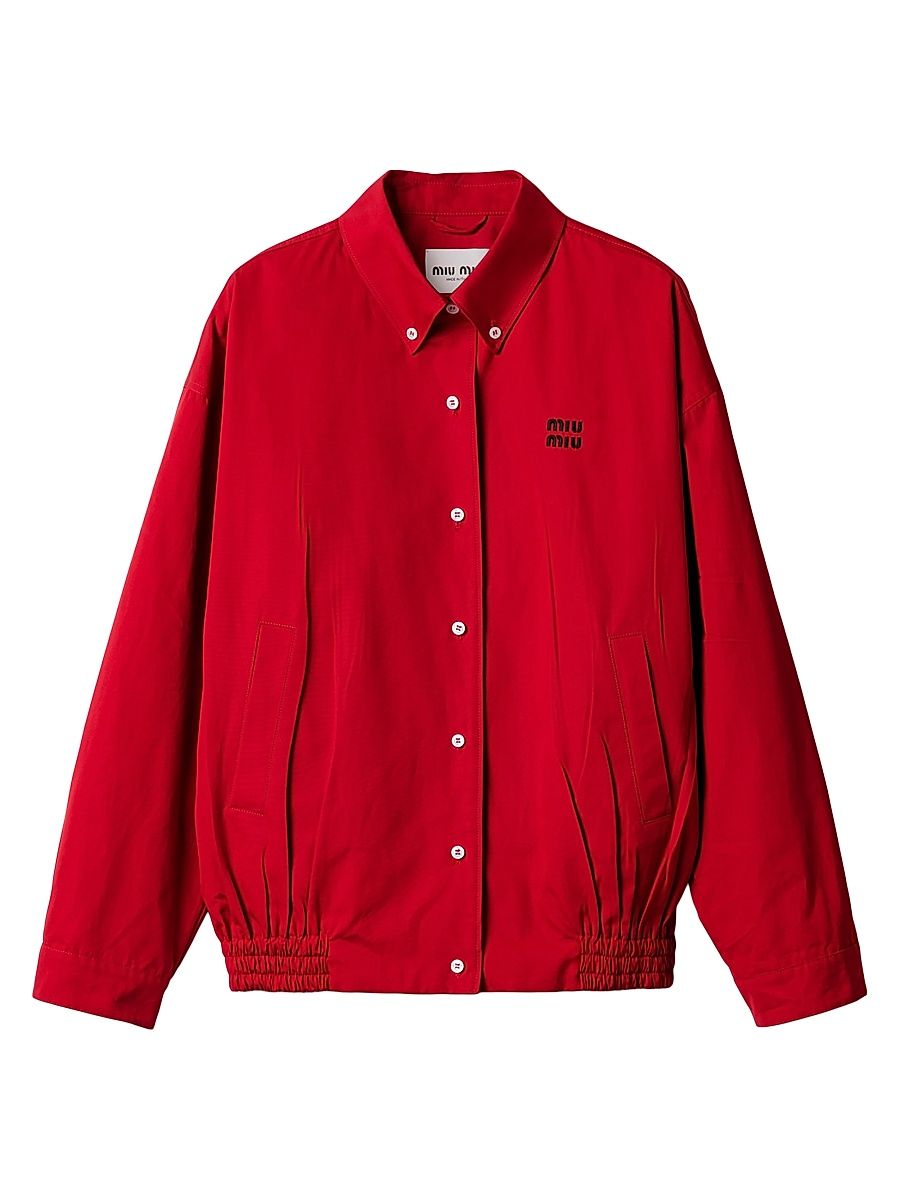Women's Heavy Poplin Blouson Jacket - Red - Size 6