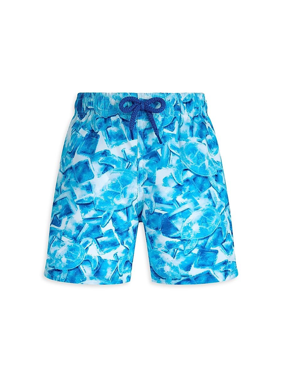 Little Boy's & Boy's Iced Turtles Swim Shorts - Blue - Size 12