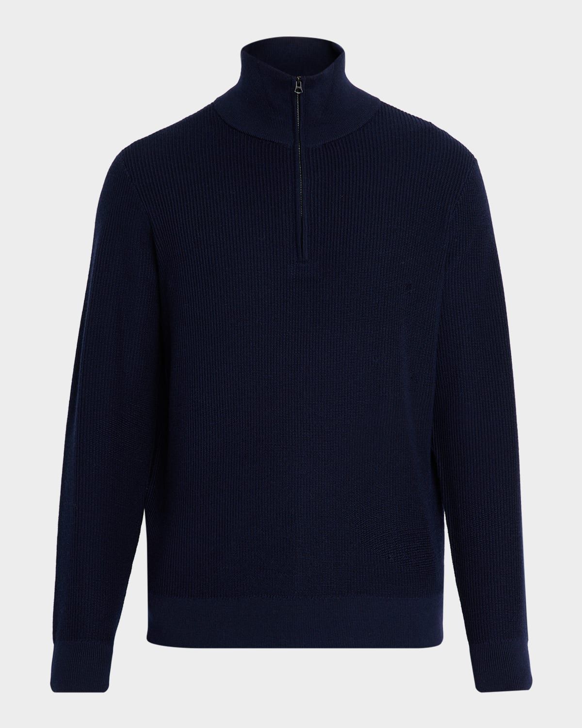 Men & apos;s Joel Ribbed Mock Neck Quarter-Zip Sweater