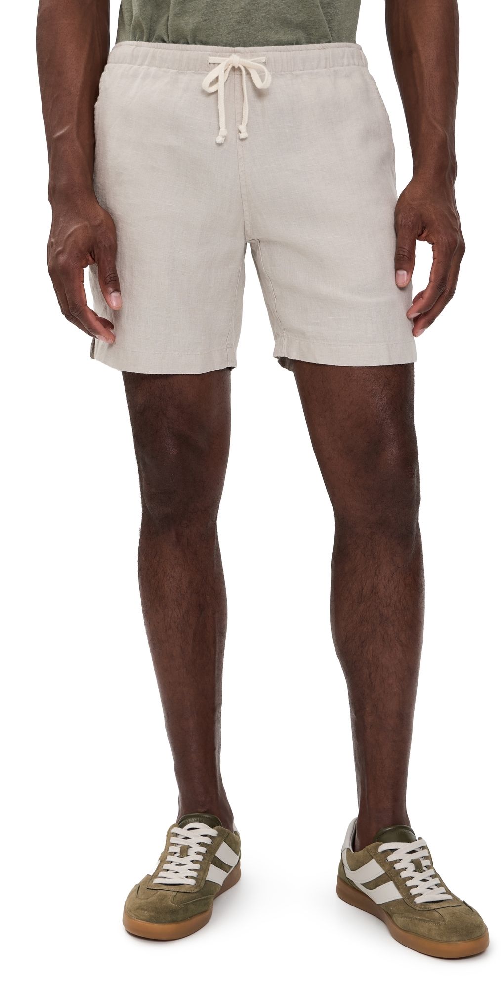 Alex Crane Linen Bo Shorts 7 Bone S