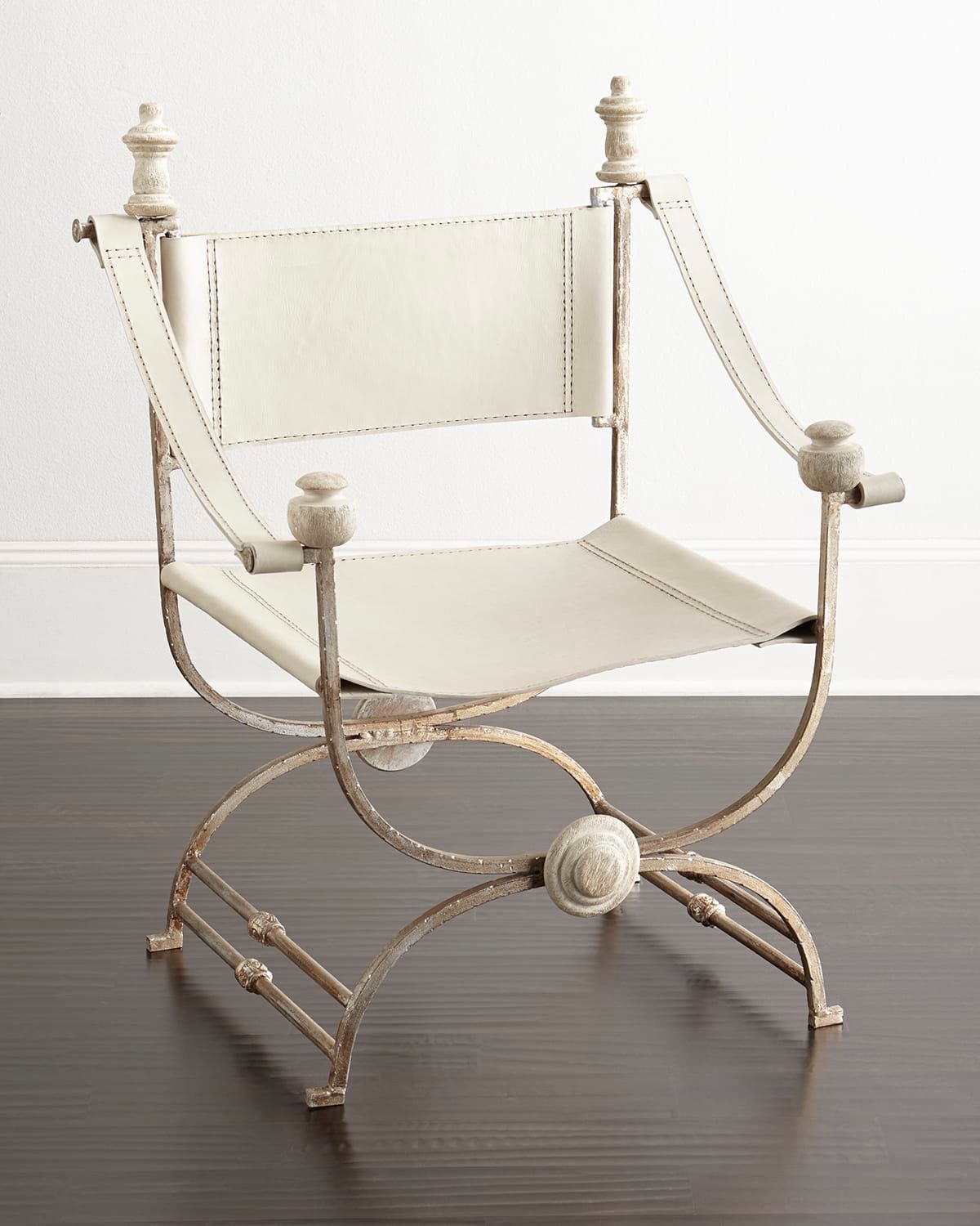 Martina Ivory Leather Chair