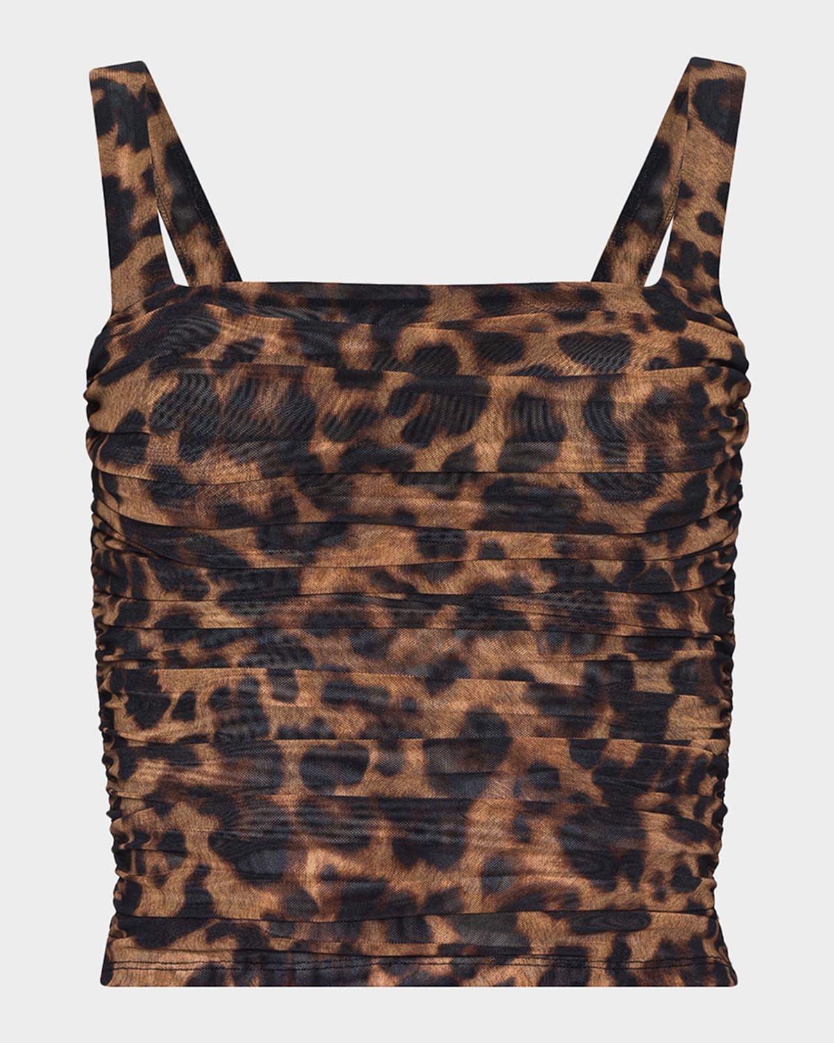 Leopard Rasha Shirred Tank Top