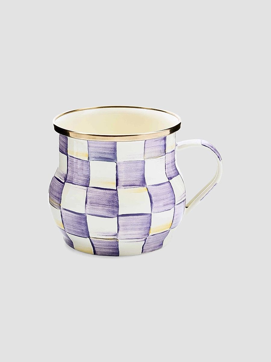 Violet Check Mug